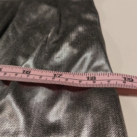 🩶 Vintage Hunt Club Silver Metallic Pleated Midi Skirt, Vtg 12 - Picture 6 of 16